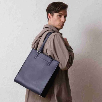 ブルーシンシア BLUE SINCERE 本革縦型トートバッグ / Anwar - アンワール -（ダークネイビー）