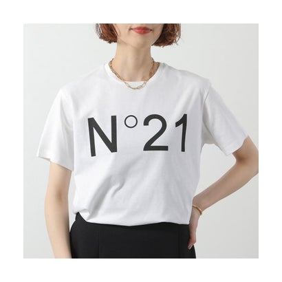 ヌメロ ヴェントゥーノ N21 N°21 Tシャツ F051 6328 半袖 カットソー ロゴT （1101/ホワイト）