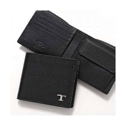 トッズ TOD'S TODS 二つ折り財布 T TIMELESS Tタイムレス XAMTSYBB300UGA （B999/ブラック）
