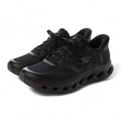 スケッチャーズ SKECHERS SLIP-INS: GO WALK GLIDE-STEP 2.0 - ZAC(スリップインズ:ゴーウォーク グライドステップ 2.0 - ザック)バンジーレーススニーカー 216660 (ブラック/ブラック)|LOCOMALL(ロコンド公式ストア)