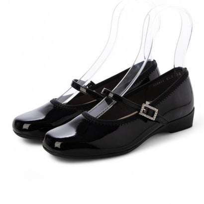 ブリジットバーキン ウォーク Bridget Birkin Walk ビジューストラップコンフォートパンプス （黒いことエナメル）