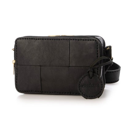 ズッケロ zucchero カウなめし革お紙入れショルダーバッグ（BLACK）