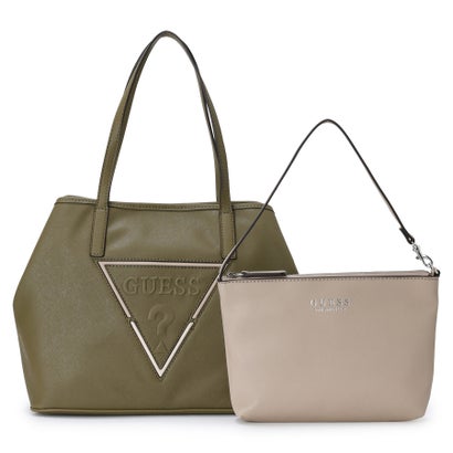 ゲス GUESS PORTINI Trap Tote （OLV）