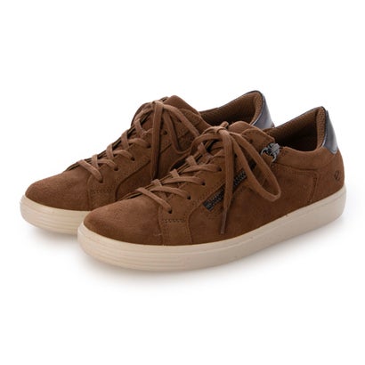 残響音 ECCO 定番 幅ひろい CLASSIC SNEAKER サイドジップスニーカー 飛び切りスエードクロスなめし革 （CAMEL/PURE SILVER HEAVY）