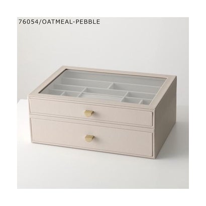 スタッカーズ STACKERS STACKERS 宝飾品ボックス席 Supersize Drawer Set of 2 （76054/OATMEAL-PEBBLE）