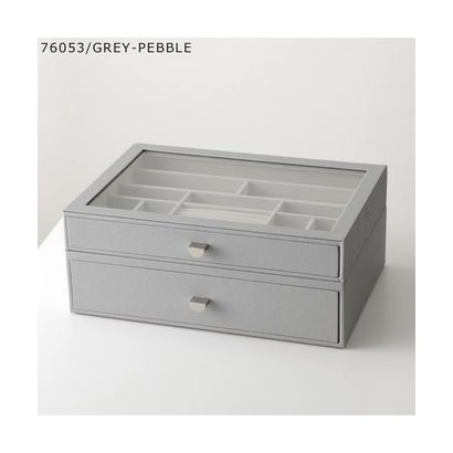 スタッカーズ STACKERS STACKERS 宝飾品ボックス席 Supersize Drawer Set of 2 （76053/GREY-PEBBLE）