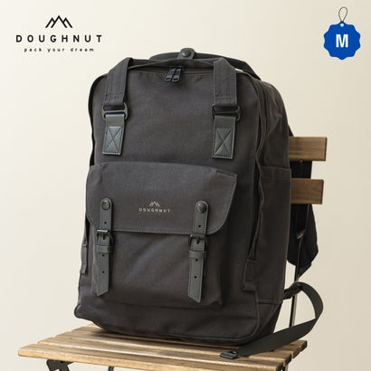 ドーナツ DOUGHNUT 背嚢 うしろ側風呂敷き包み デイパック レディース マカロンMACAROON LARGE MEDITATIVE DARKS  20L A4 撥水 15in 900DポリエステルPND01121204DT （黒いこと）