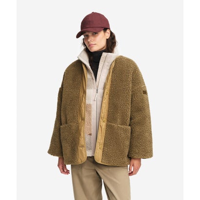 エーグル AIGLE リヴァーシブル キルティングシェルパジャケット （カーキ）