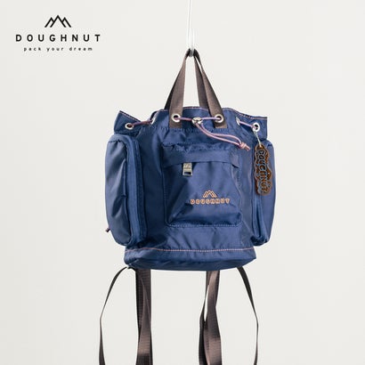 ドーナツ DOUGHNUT ミニ リュック デイパック バックパック リュックサック 小さめ ショルダーバッグ 2WAY PYRAMID TINY YOU-NIVERSEリサイクル素材 かわいいPND34406918DT （ネイビー）