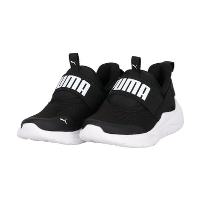 プーマ PUMA プーマ PUMA SOFT ワイヤード2EASEINPS スニーカー シューズ 靴 キッズ ジュニア 子供 幼稚園 小学生 快適 履きやすい シンプル ス (PUMABLACK-PUMAWHITE)