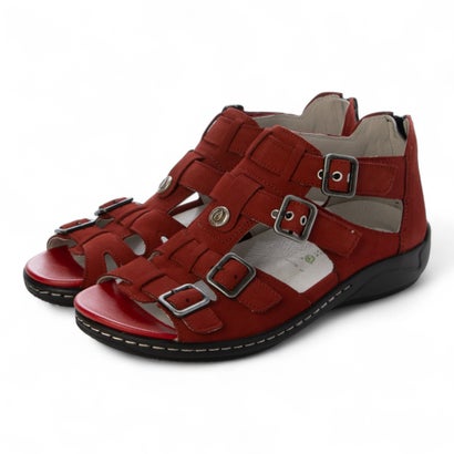 ヨーロッパコンフォートシューズ EU Comfort Shoes Waldlaufer グルカサンダル （cherry）