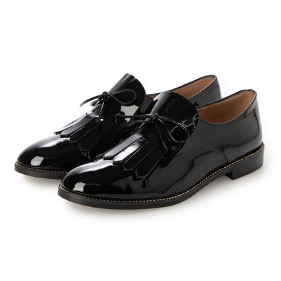 インターショシュール INTER-CHAUSSURES レースリボンエナメルキルトシューズ （ブラックエナメル） 13,052円