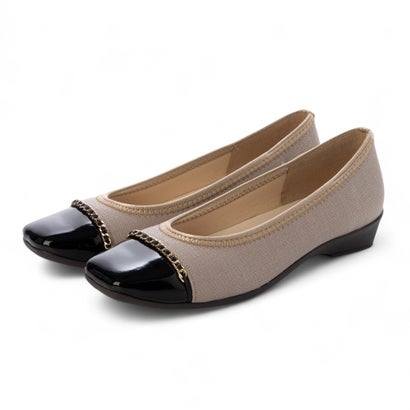 ブリジットバーキン ウォーク Bridget Birkin Walk チェーンモチーフウォーキングパンプス （ベージュ二人組）