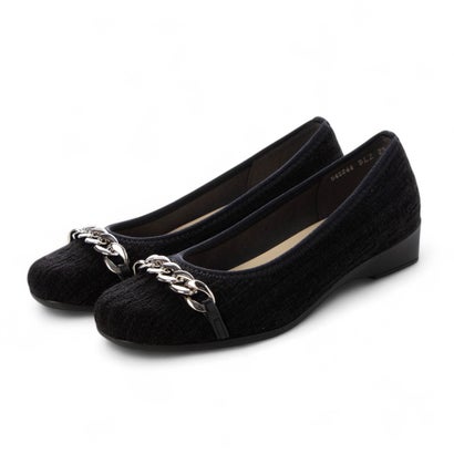 ブリジットバーキン ウォーク Bridget Birkin Walk チェーンモチーフウォーキングパンプス （黒いこと雑材）
