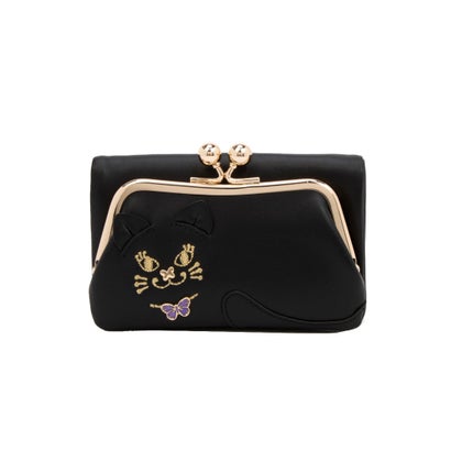 アナスイ ANNA SUI TITIホンブルグ帽 口金二つ折り札入れ （黒いこと） レディース財布-財布・ケース