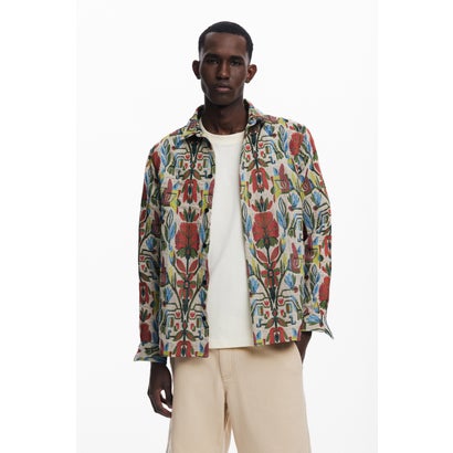 デシグアル Desigual エスニック柄の長袖プルオーバー （サクラ色/赤いこと）