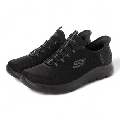 スケッチャーズ SKECHERS Slip-ins：Summits - High Range（スリップインズ：サミッツ - 御機嫌 領域）バンジーレーススニーカー 広広とした填まる 232457W （黒いこと） （黒いこと/黒いこと）