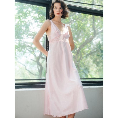 アンブラ ANNEBRA Rosy レースコンビロングドレス (Pink)|LOCOMALL(ロコンド公式ストア)