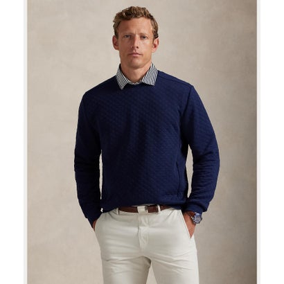 ポロ ゴルフ｜アールエルエックス POLO GOLF｜RLX GOLF （RLX）キルテッド ダブルニット クルーネック スウェットシャツ （410ネイビー）｜LOCOMALL（ロコンド公式ストア）
