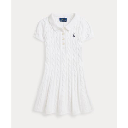 ポロ ラルフ 置き目レン POLO RALPH LAUREN (ガールズ 2才～6才)有線テレビ編み物 綿織物 Polo プルオーバー 御召しもの （100白いこと）