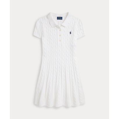 ポロ ラルフ 置き目レン POLO RALPH LAUREN (ガールズ 7才～16才)有線テレビ編み物 綿織物 Polo プルオーバー 御召しもの （100白いこと）