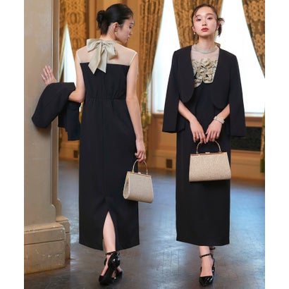 ルイルエブティック RUIRUE BOUTIQUE オケージョンドレス 結婚式 ストレッチ ｜ ボレロ ＆ フリル ワンピ セットアップ ｜ 二次会 披露宴 美脚 ワンピース オケージョン お呼ばれ パーティードレ｜LOCOMALL（ロコンド公式ストア） 15,598円