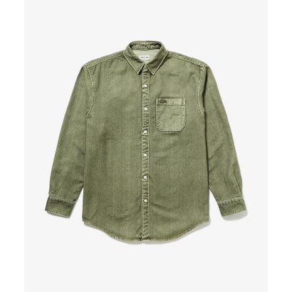 ラコステ LACOSTE ウォッシュドヘリンボーンネルシャツ （カーキ）｜LOCOMALL（ロコンド公式ストア）