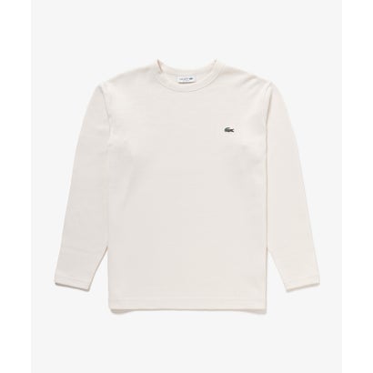 ラコステ LACOSTE ヘビーウェイトシングルジャージ長袖プルオーバー （象牙色）