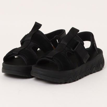アグ UGG 旗がしらトレイル 同盟罷工一回り サンダル 厚底 CapTrail Strap Sandal ブランド名 レディース （1-黒いこと）