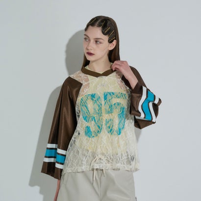 アナスイエヌワイシー ANNA SUI NYC バタフライプリントゲームシャツ（BUTTERFLY PRINT GAME SHIRT） （BROWN）
