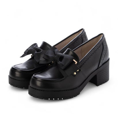 ミニア minia リボンバックルパンプス （BLK）