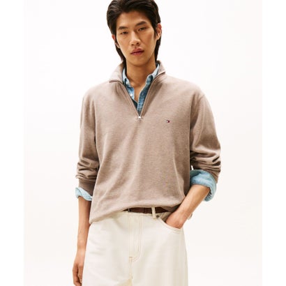 トミー ヒルフィガー TOMMY HILFIGER ギフティングフレンチリブ1/4ジッププルオーバー （ベージュ） その他-メンズファッション