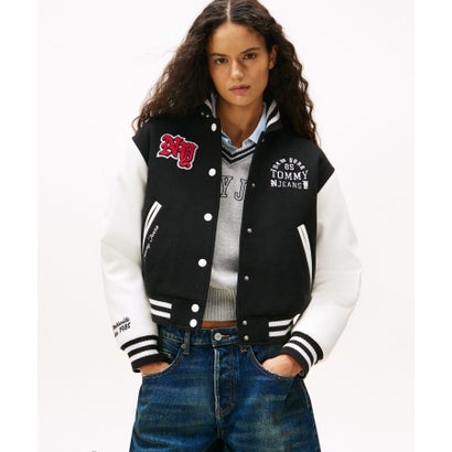 トミー ヒルフィガー TOMMY HILFIGER ウールバーシティジャケット （黒いこと）