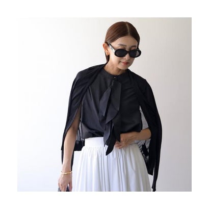 トラッゾドンナ TORRAZZO DONNA TORRAZZO DONNA ブラウス Ribbon A-line shirt 6260-419 (19/BLACK)|LOCOMALL(ロコンド公式ストア)