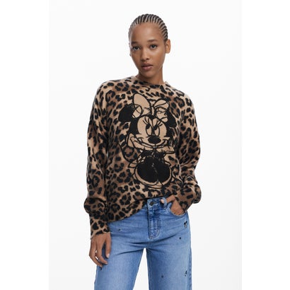 デシグアル Desigual ミニー アニマルプリント プルオーバー （赤銅色） トップス-セーター