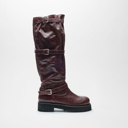 GRACIEUX LEATHER BOOTS （Brown） ブーツ-レディース靴
