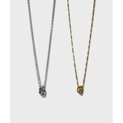 エルエイチエムイー LHME 【WEB限定】”Dear”スリムダブルリングペアネックレス/サージカルステンレス（金属アレルギー対応） （シルバー×ゴールド）