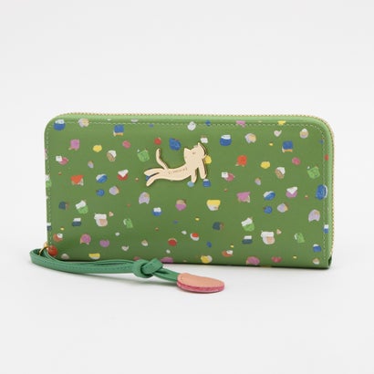 ツモリチサト 持ちはこび tsumori chisato CARRY てんてん ラウンドジッパー長紙入れ （緑であること）