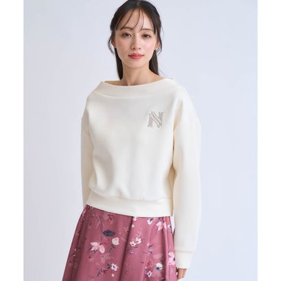 ノエラ Noela フェルト刺繍ロゴポンチトップス （オフホワイト）