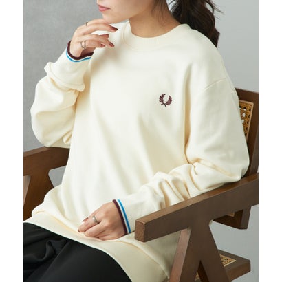 フレッドペリー FRED PERRY 【日本決まり品】Crew Neck SweatShirt M7535 （象牙色系2） レディースファッション-トップス-スウェット・トレーナー