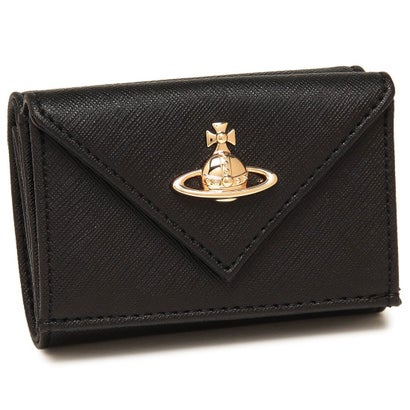 ヴィヴィアンウエストウッド 財布 カード入れ　 レディースブラック三つ折り財布 ヴィヴィアンウエストウッド Vivienne Westwood 口金三つ折り