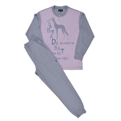 アダバット リラックスウェア　アンダーウェア adabat RELAX WEAR / UNDER WEAR 長袖ヘンリーネックパジャマ （ピンク）｜LOCOMALL（ロコンド公式ストア）