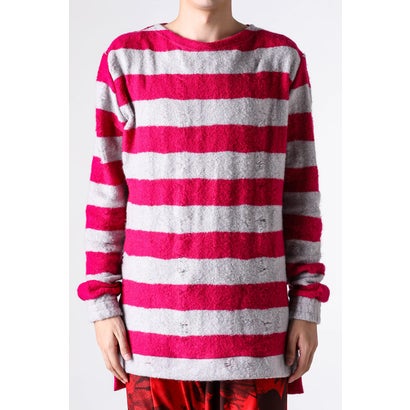 キリュウキリュウ kiryuyrik Border Pull Over （Pink-Gray）