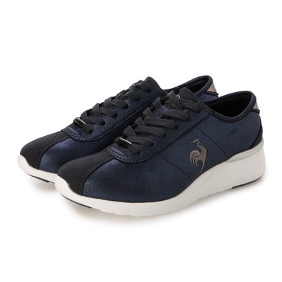 リズ ラフィーネ Riz raffinee 【le coq sportif&times;Riz raffinee】ヒールアップ厚底スニーカー （ネイビーメタリック）｜LOCOMALL（ロコンド公式ストア）
