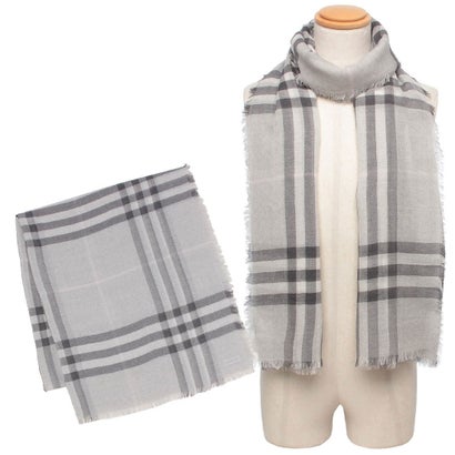バーバリー BURBERRY スカーフ ワイドチェック グレー ホワイト メンズ レディース ユニセックス BURBERRY 8113525 C3382 （MITTEN）