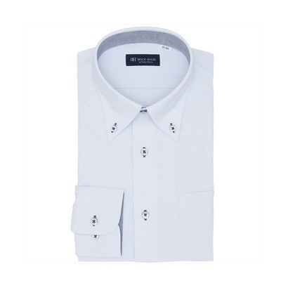 トーキョーシャツ TOKYO SHIRTS 【汗ジミ防止・ストレッチ】 ボタンダウン 長袖 形態安定 ニットシャツ （サックス）