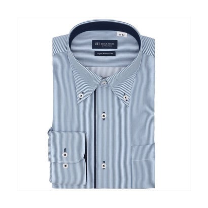 トーキョーシャツ TOKYO SHIRTS 【超形態安定】 ボタンダウン 長袖 形態安定 ワイシャツ （ブルー）
