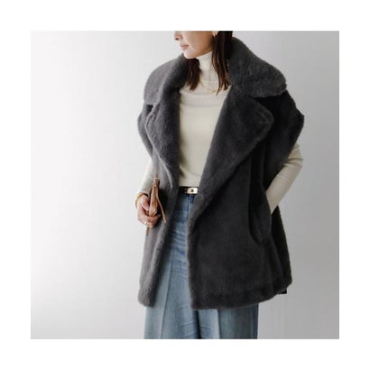マルシャルテル MARECHAL TERRE MARECHAL TERRE 毛革限りない ZMT254VT313 （017-c/gry/薄墨色） レディースファッション-トップス-ベスト・ジレ
