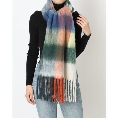 アースメイド EARTH MADE E7914 BRUSHED FLUFY STOLE （ブルー.グリーン）