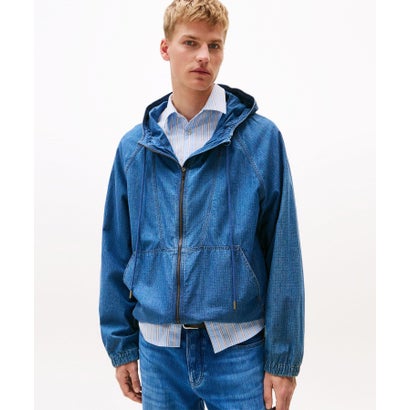トミー ヒルフィガー TOMMY HILFIGER ジップアップリップストップジャケット （インディゴ）